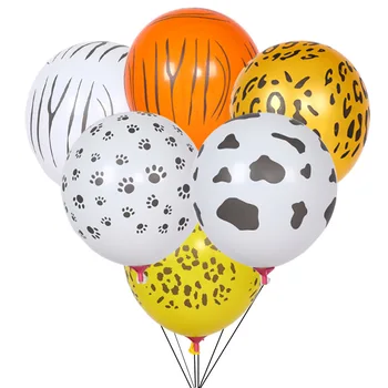 50 бр/кашон балони с изображение на Маймуна/Тигър/Жираф за рождения Ден в джунглата, Диво сафари, Горски аксесоари за партита