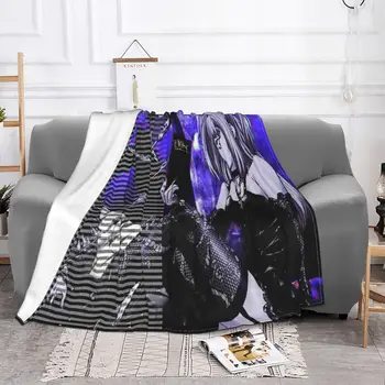 Death Note Антипилинговое Одеяло S Бархатное Пролет-Есен Манга Мултифункционален Супер Меки Покривки за Легла Офис Покривки за легло