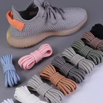 Кръгли разноцветни шнурове от полиестер ярка, плетене, износоустойчиви универсални нескользящие баскетболни спортни обувки