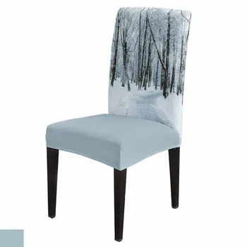 Лесовъдство Снежна Сцена, на калъф за стол, Еластичен Калъф за стол в Трапезарията, калъф от ликра за офис стол
