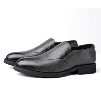 Маркови мъжки Лоферы, Модельная кожена мъжка официална обувки, Луксозни Мокасини, Дишащи слипоны, черни обувки за шофиране, по-Големи размери 38-44
