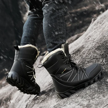 Мъжки зимни обувки Топли непромокаеми обувки 2023 За отдих, риболов, Зимни работни обувки, Мъжки обувки, Мъжки обувки, риболовни ботуши
