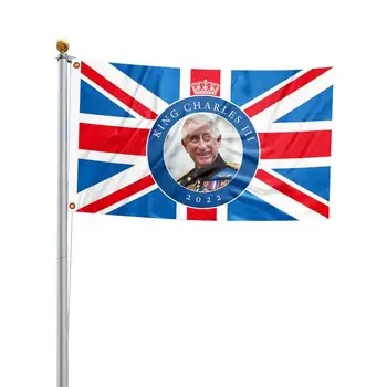 Чарлз III, Флаг на Великобритания, Юниън Джак, Крал Чарлз III, Нашия Нов Кралския Британски флаг С изображение на нейно Величество Крал Крал Чарлз III
