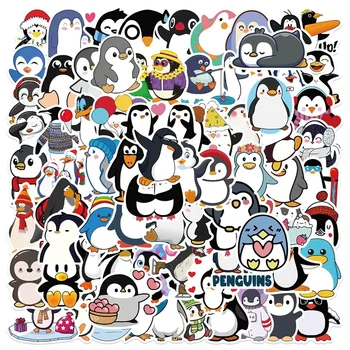 10/30/50/100 бр Канцеларски стикери с анимационни Пингвин, естетически украса от PVC, детски ученически пособия за корейски scrapbooking