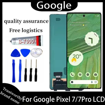 100% Нов За Google Pixel 7 Pixel7 GVU6C, GQML3 LCD дисплей със Сензорен панел, Дигитайзер За Google Pixel 7 Pro GP4BC GE2AE LCD
