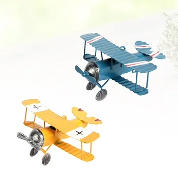 2 предмети, украси за Коледната елха, Желязо Метален самолет, Модели на самолети, авиамодели