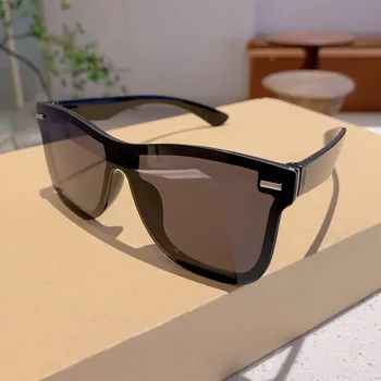 2023 Модни Квадратни Слънчеви Очила в стил Пънк Без Рамки Y2K Cyberpunk Mirror UV400 Слънчеви Очила За Шофиране На Мотор без рамки Очила