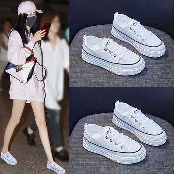 2023 Нова вълна на корейската версия на Малки бели обувки, Дамски ежедневни обувки, Студентски Дишащи Обувки на известни личности в Интернет