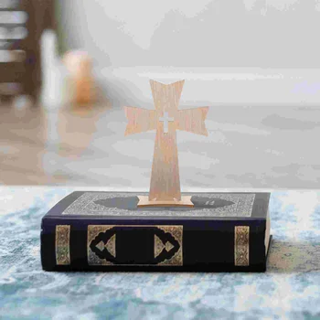 30 Бр. Дървени табели с Кръст, Висящи висулки 