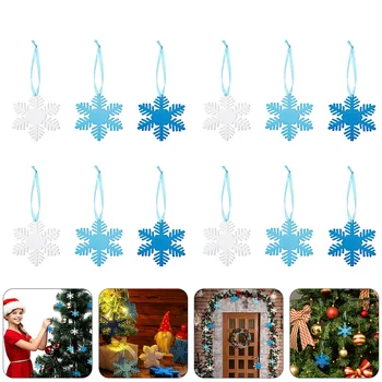 30 бр. Фетровая висулка във формата на снежинки, Коледни украси, Коледни декорации