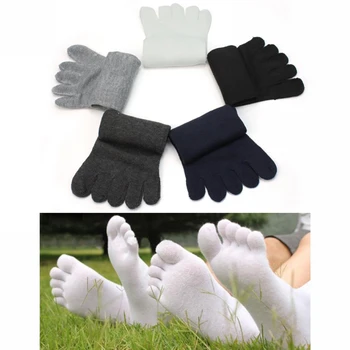 5 двойки модни мъжки чорапи с пет отделни чорапи, удобни топли топли чорапи за йога с пет пръста, силиконови нескользящие невидими чорапи-лодка