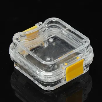 50 бр. В пакет, малка кутия с прозрачна гъвкава фолио, Пластичен материал за инструменти за зъби, Вътрешен материал за съхранение на зъбни протези 45 x 55 x 22 мм