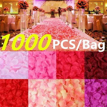 500/1000 БР. Изкуствени розови Листенца Романтични Цветни Копринени Рози на Годишнина от Сватбата за Сватбена Декорация, Доставка на Рози