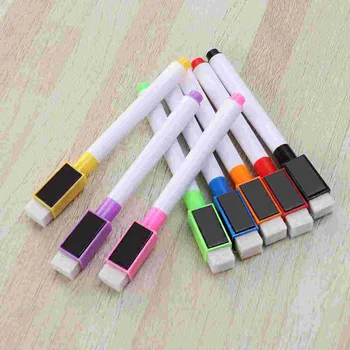 8 бр. многофункционални цветни преносими мини маркери за лентата 8 различни цвята, магнитна писалка за бяла дъска, маркери за сухо изтриване