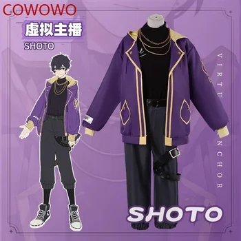 COWOWO vtuber shoto shxtou cosplay костюм Cos Game Аниме Униформи за партита, Дрехи за ролеви игри на Хелоуин, Нова Пълен комплект