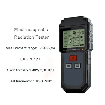 ET825 Цифров LCD изпитване на Електромагнитна Радиация Неутрално Тестер електромагнитно излъчване Откриване на радиация