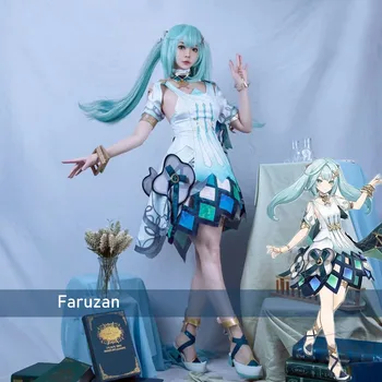 Faruzan Cosplay Genshin Impact, Костюм за cosplay Faruzan, рокля, костюм, Перука, обувки, комплект дрехи, костюми от аниме игри за парти в чест на Хелоуин