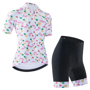 Flamingo 2024 Годишната Жена на Майк ciclismo, Комплект дрехи за колоездене, аеродинамична тъкан на Предната табела, на ръкав, Джърси за велоспорта, Отразяваща