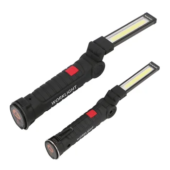 Led фенерче USB Акумулаторна батерия с вградена батерия Многофункционален Сгъваем работен фенер COB Водоустойчив фенер за риболов и къмпинг