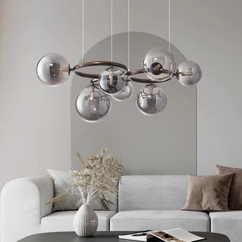 Nordic home decor Полилей за трапезария, висящи лампи блясък, висящи лампи за монтаж на таван, осветление, вътрешно осветление