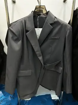 TD9017 Модерен мъжки палта и якета 2023 за модния подиум от полупрозрачен жаккардовой окото, нов китайски годишният свободен костюм дантела