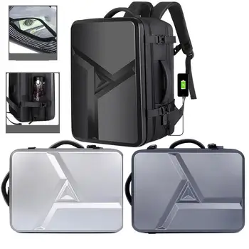 USBLarge просторен раница с твърда черупка, чанта за крайградски пътувания, модерен лаптоп, 17-инчовата чанта за компютър, материал ABS, пътен куфар водоустойчив