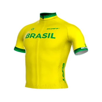 Veselin enchev Camisa Do Brasil Първенство Trophy Риза Колоездене Мъжки Тениски С къс ръкав бързо съхнещи Майо Camisa Ciclismo Masculina