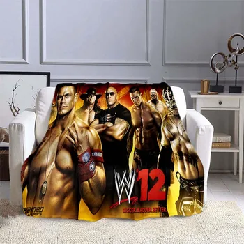 WWE World Борба Entertainment Star HD Печатното Плюшевое Коварен Одеало за Спане Мека и удобна Чаршаф Диван Коледен подарък