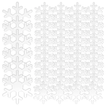 Акрилни Коледна украса, зимни висулки във формата на снежинки, Украшения за елхи, подаръци за партита на тема сняг