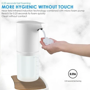 Безконтактен вспенивающий опаковка течен сапун за измиване на пяна без помощта на ръце, Инфрачервен сензор, мини-машина за измиване на ръцете за дома, умна ръчно пране