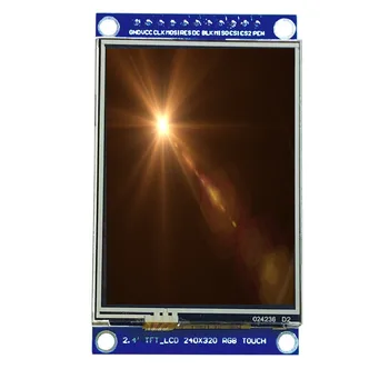 Безплатна доставка! 2,4-инчов 4-жични SPI сериен TFT LCD модул ILI9341 управлява от сензорен LCD екран, 240 *320