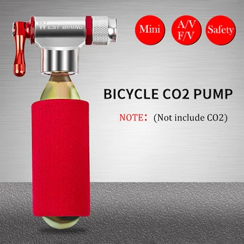Велосипеден преносим мини-велосипеден помпа Алуминиев МТБ на CO2-надуване за баскетбол, футбол, колоездене аксесоари, Помпи за велосипедни гуми