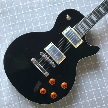 Висококачествена и електрическа китара, черен, хастар от розово дърво, в наличност, безплатна доставка, бърза доставка