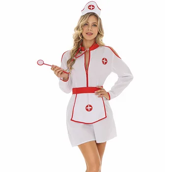 Дамски костюми медицински сестри, Комплект сексуално бельо за възрастни, Клубната парти, ролеви игри, костюм за Cosplay на тема Хелоуин