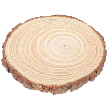 Декоративна дървесен талаш Централните кръгове Деколтета Кръга Рисувани Декоративна Дървена поставка за кексчета