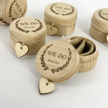 Дървена кутия за пръстени, Кутия за опаковане на Годежни пръстени, Антични Резбовани Персонални Кутия за Пръстени, Дървени Подарък опаковъчна кутия