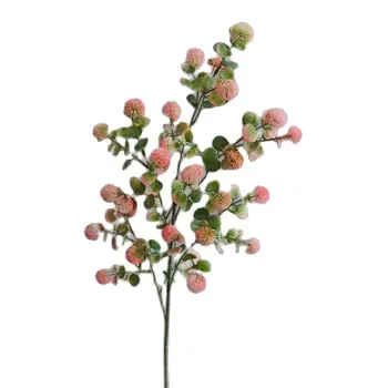 Един изкуствени Цветя, на Дълга Дръжка, която симулира Огнено кълбо с Дължина 39 см, Пластмасова Глухарче за Сватба, Домашни Декоративни Изкуствени цветя