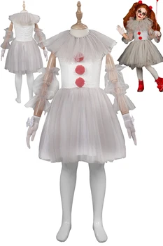 Жокер Cosplay Фантазия Бебешка рокля-пакет за момичета, костюм суперзлодея от филм-аниме, детска фэнтезийная дрехи за Карнавал за Хелоуин