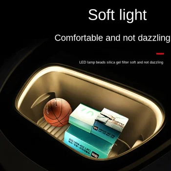 За Tesla Model Y 3 Frunk Разсеяна Светлина Модификация на интериора Кутия За Съхранение на Аксесоари Led Лента (Бяла Светлина)
