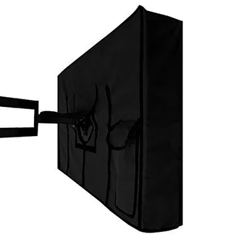 Защитен калъф за монитор на компютъра от черно/сиво полиестер с вътрешна мека подплата за пылезащитного своята практика за монитор с LCD екран