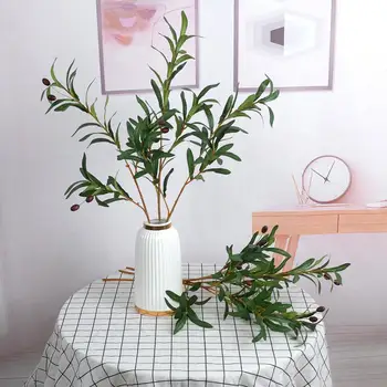 Имитация на изкуствен Маслиново дърво, Изкуствено дърво за Бонсай, подова растение в саксия, подходящо за украса на вътрешни градина и офис