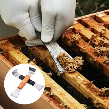 Инструменти за пчеларството Дървена дръжка Инструмент за кошер от неръждаема Стомана, Обзавеждане за кошера Инструмент за пчелите