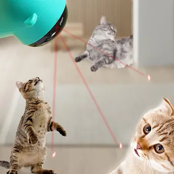 Интерактивна играчка-Закачка за котки, Забавна Електрическа Интелектуална Лазерна играчка за котки, Интерактивна лазерна показалка, играчка за интелигентна игра на закрито, Активна