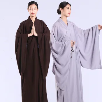 Китайската традиционна облекло за медитация, Дзен Шаолин Ханфу за костюм на монах, Будистка облекло, Хавлия монах, даоизъм, Тибетски облекло