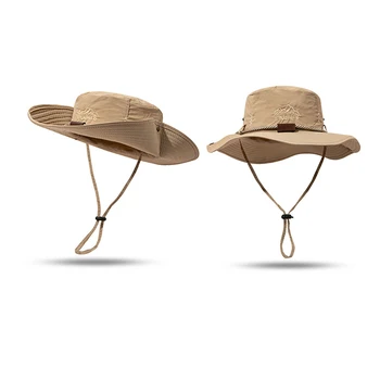 Ковбойская шапка в западен стил, мъжки и дамски Лятна шапка с чадър, Ретро Рибар Шапка с голяма периферия, Градинска солнцезащитная шапка за катерене