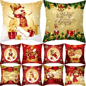 Коледен калъф за възглавници с Дядо Коледа, Весела Коледна украса за дома 2023, Коледен орнамент, Калъфка за възглавница, Natal Навидад, Коледни подаръци