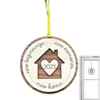 Коледна украса за Нов дом 2023, Първото нещо Коледна украса, Дървена къща Затънал В Сърцето, Согревающее Къща Подаръци, Нов Дом
