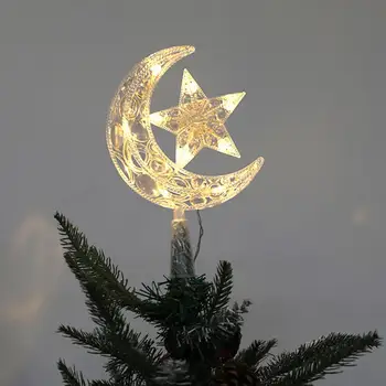 Коледно дърво Горна звезда Украса на Коледната Елха Светещи led Коледно Дърво Горна Звезда 3d Пентаграм Украса за дома Празнични аксесоари 2023