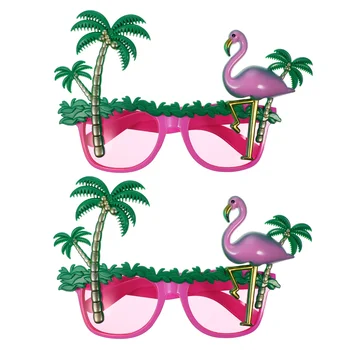 Летните слънчеви очила от 2 теми, Кокосова палма, Хавайски Фламинго, Подпори, Украса за парти, Басейн