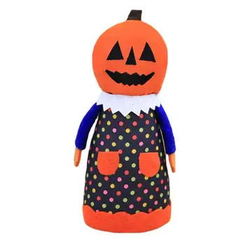 Мека играчка плюшен под формата на тикви за Хелоуин за деца, тъканно кукла, тематичен дизайн на Хелоуин, нетъкан текстил, перфектно за детска стая